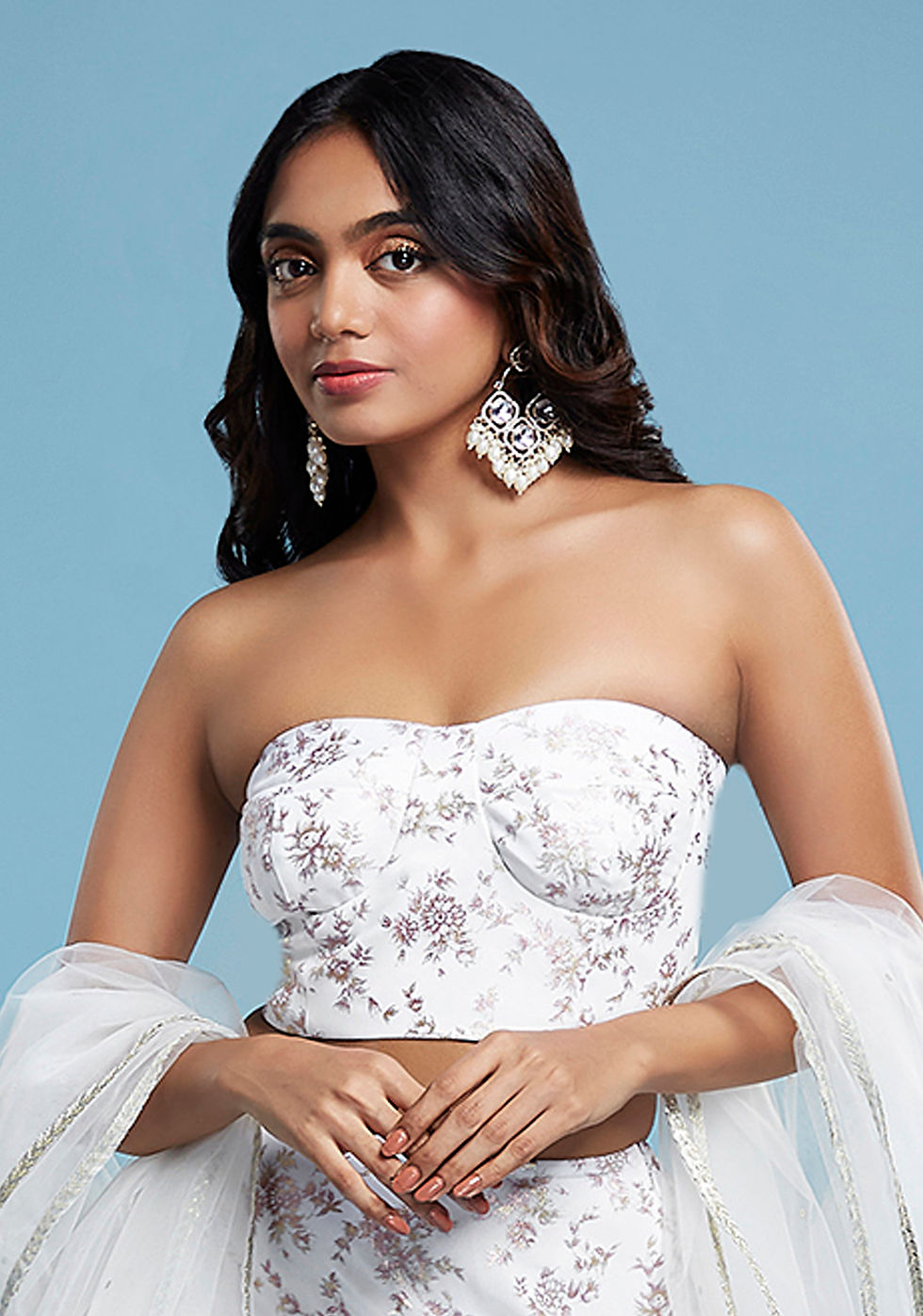 Thumbnail: WHITE CORSET BLOUSE