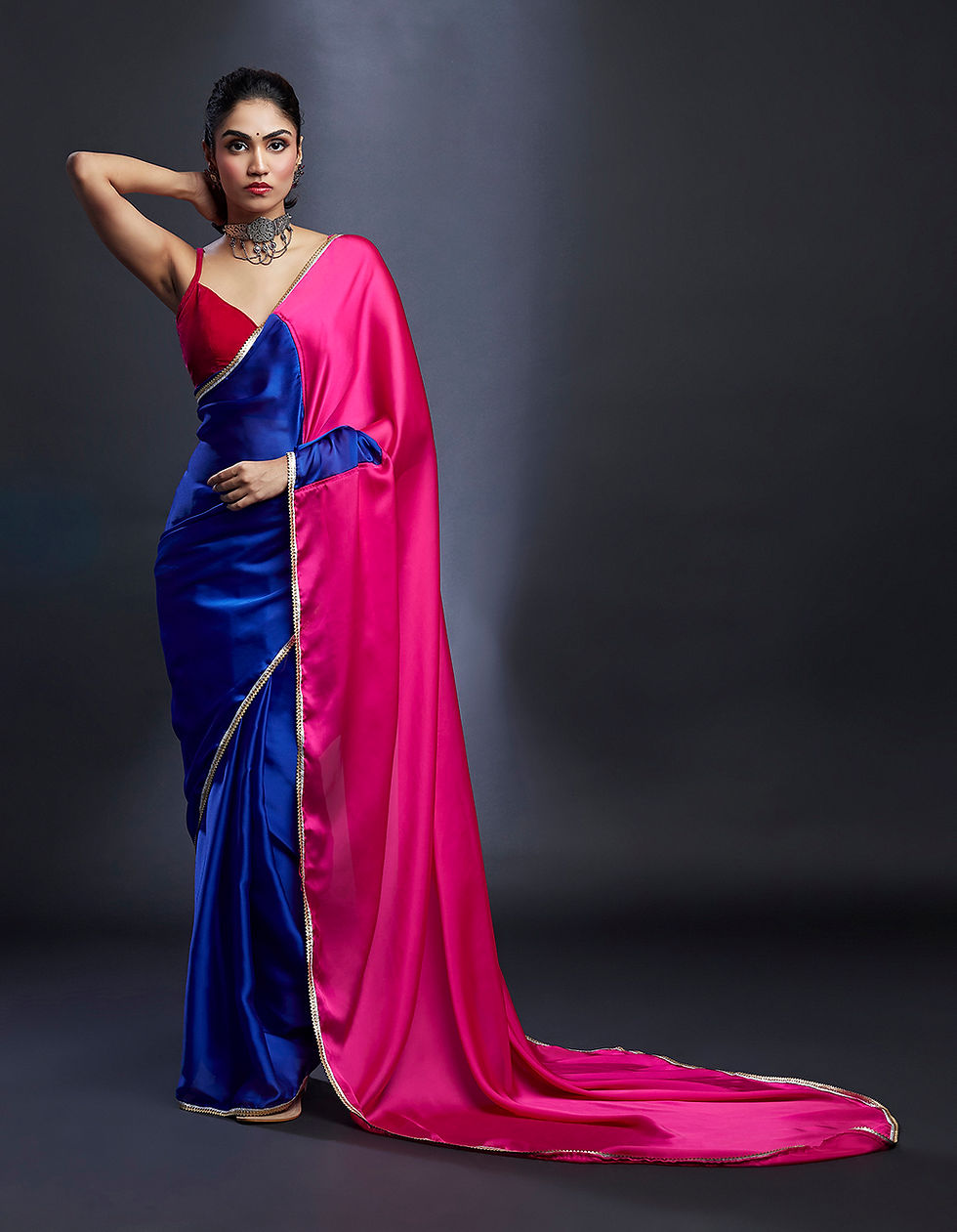 Thumbnail: Electric Blue & Rani Saree
