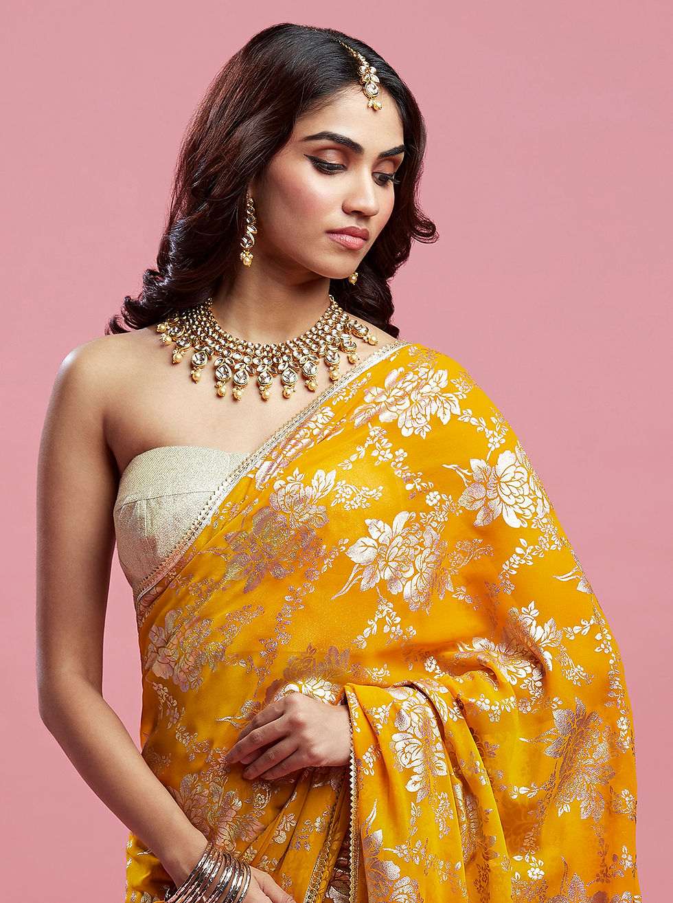 Thumbnail: Mustard Barfi Saree