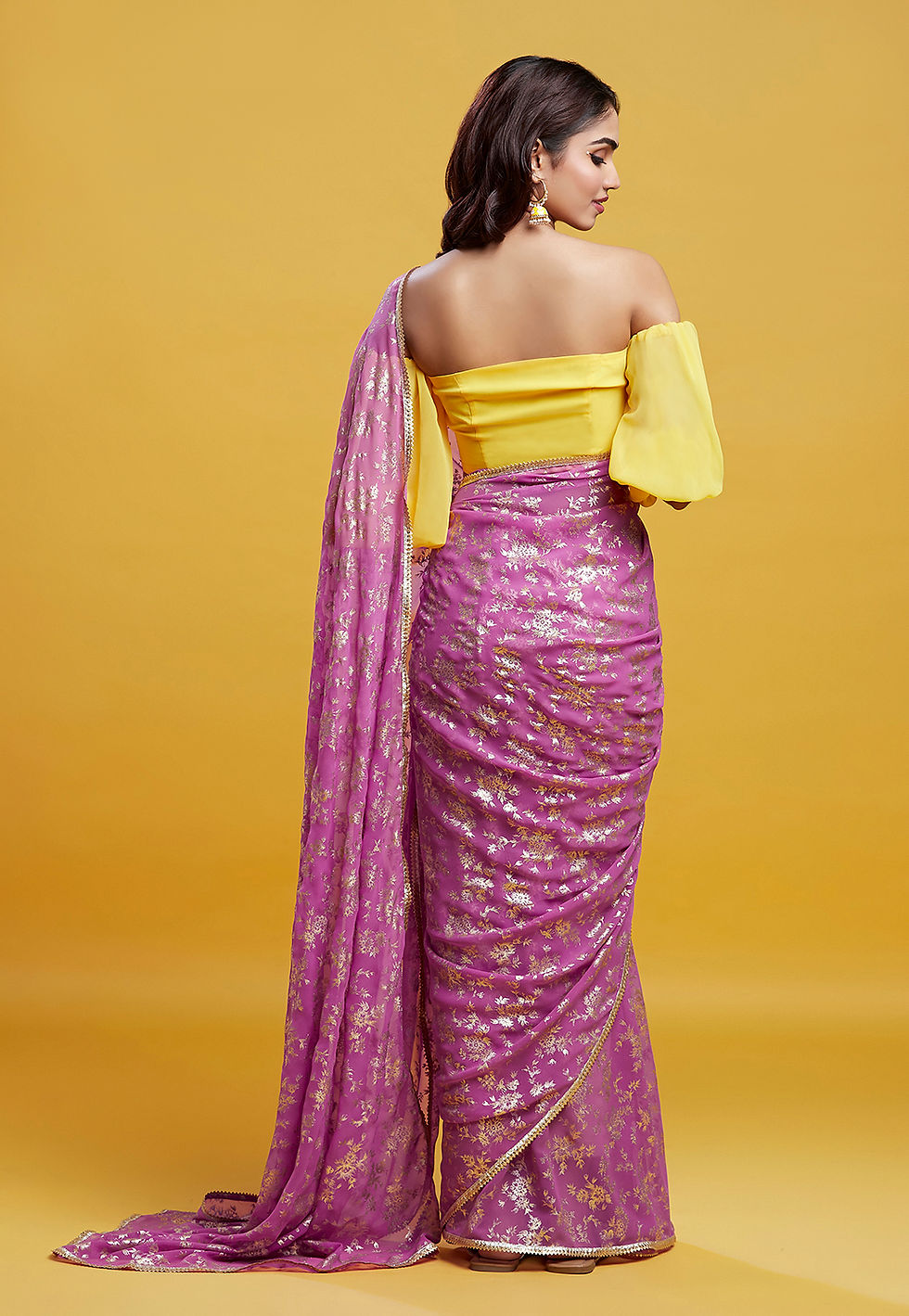 Thumbnail: Purple Barfi Saree