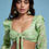 Thumbnail: LIME BARFI FRONT TIEUP LEHENGA SET