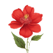 illustration red single flower with no background.png