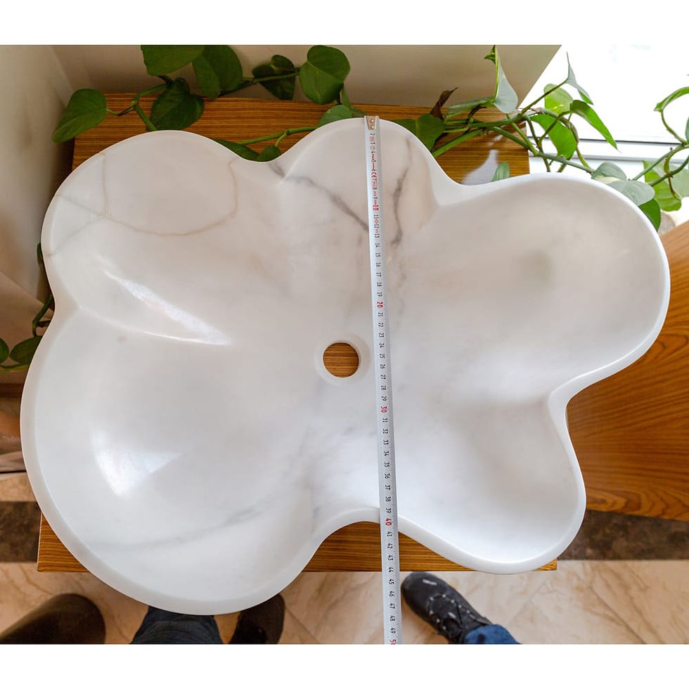 Thumbnail: Unique Designer Marble Bathroom Sink Washbasin 