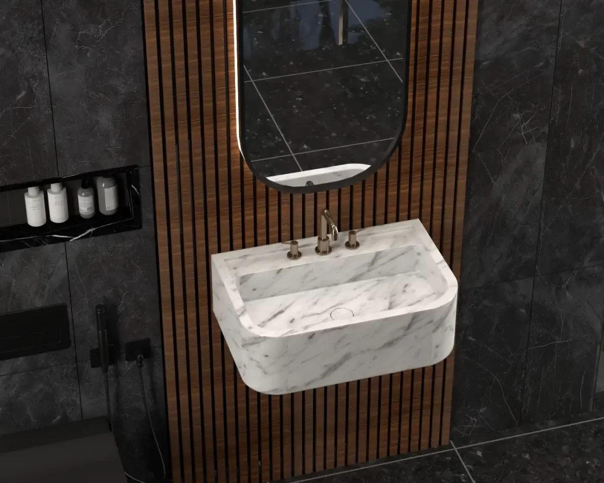 Luxury Redefine Italian Marble Wall-mount Sink 