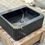 Thumbnail: Grooved Black Italian Marble Sink
