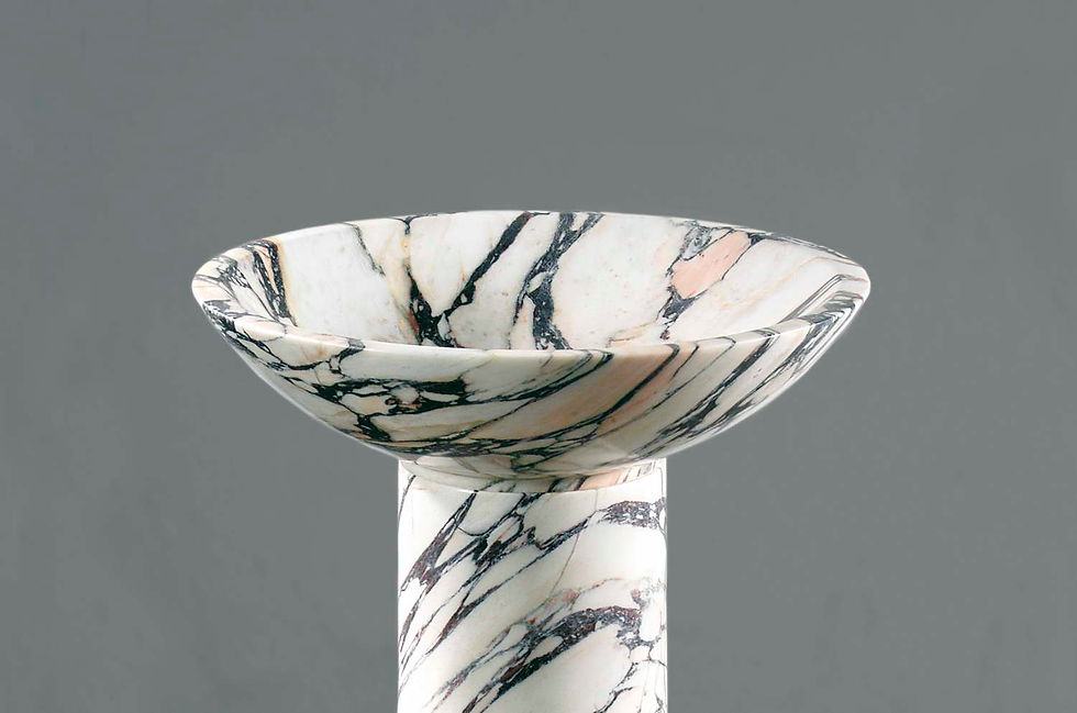 थंबनेल: Calacatta Viola Marble Pedestal Wahsbasin Sink, Freestanding Italian Marble Sink
