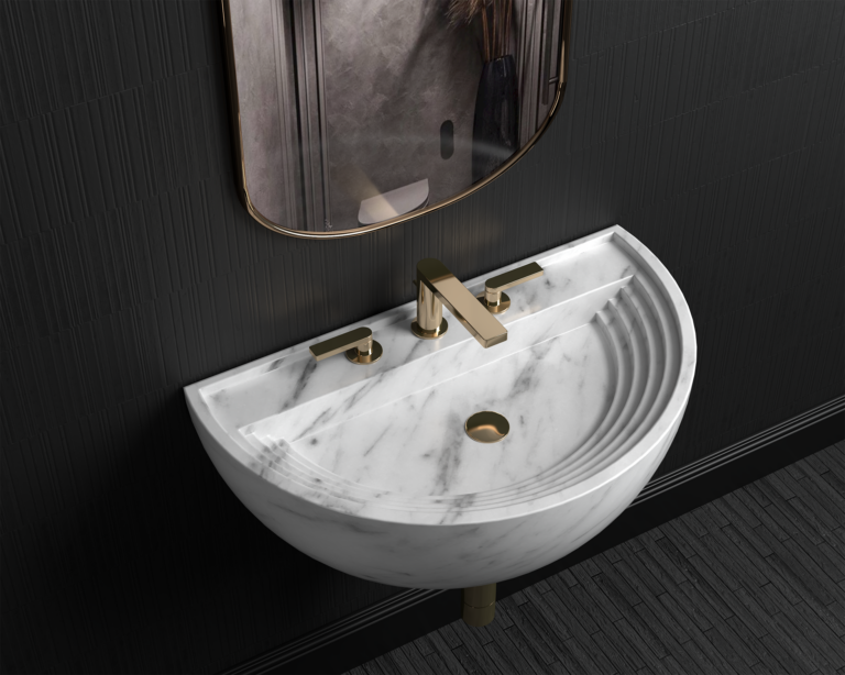 Thumbnail: Italian Wall-mount Sink Semi Circle Shaped