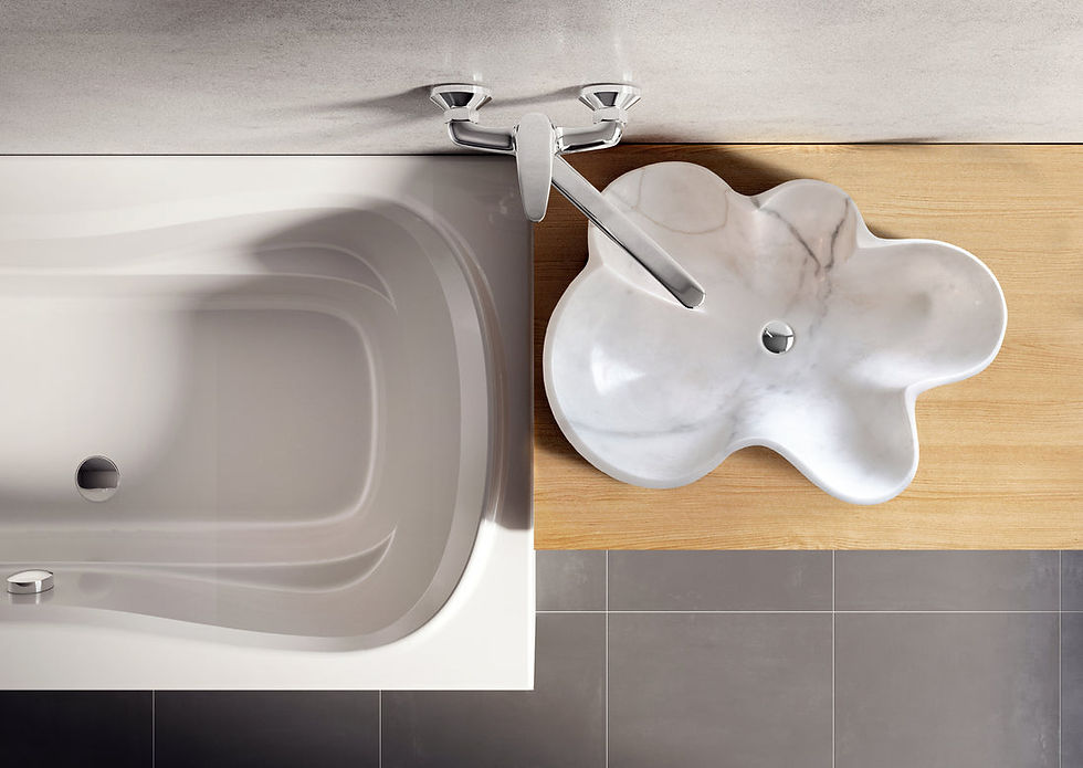 Thumbnail: Unique Designer Marble Bathroom Sink Washbasin 