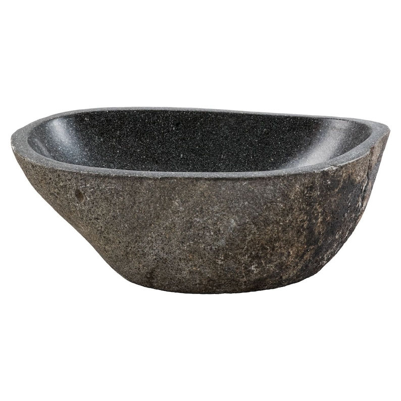 Thumbnail: River Stone Bathroom Washbasin Sink, Handcrafted Pebble Stone Sink