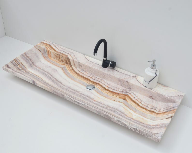 थंबनेल: Onyx Washbasin Bathroom Sink, Luxury Stone Sinn