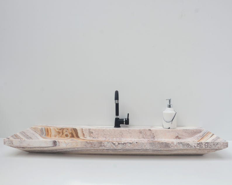 Thumbnail: Onyx Washbasin Bathroom Sink, Luxury Stone Sinn