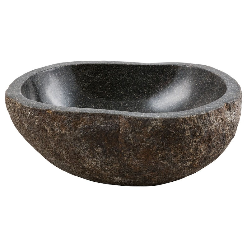 Thumbnail: River Stone Bathroom Washbasin Sink, Handcrafted Pebble Stone Sink