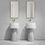 Thumbnail: Fluted Carrara Marble Pedestal Basin