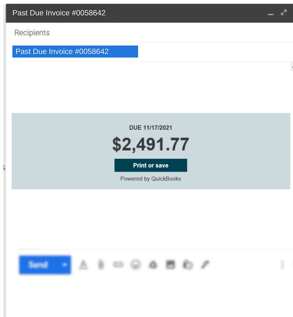 Request client to pay invoice email sample