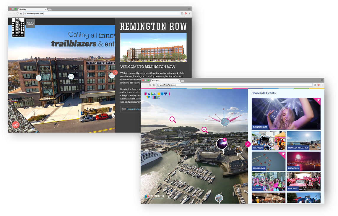 Custom virtual tour UI design