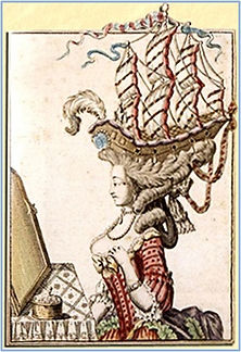 Une coiffure élaborée par Depain, vers 1780
