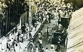 Une marche de la faim, en février 1935, à Fort-de-France