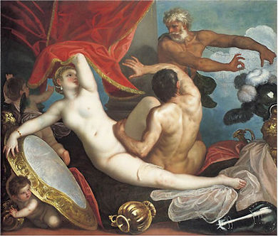 Il Padovanino, "Mars et Vénus surpris par Vulcain", 1631