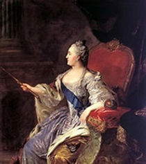 Fedor Rotokov, Portrait de Catherine II de Russie, 1763. Huile sur toile, 155,5 x 139. Galerie Tretiakov