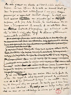 Gérard de Nerval, Aurélia, 1855. Un feuillet manuscrit, BnF