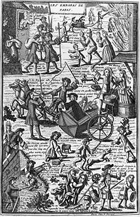 Les Embarras de Paris, XVIIème siècle. Eau-forte, 35,8 x 50,5. Musée Carnavalet, Paris