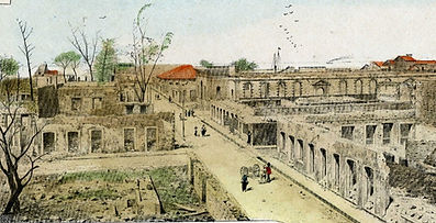 Une rue de Fort-de-France après l’incendie de juin 1890