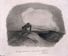 Odilon Redon, « Le silence éternel de ces espaces infinis m’effraie », 1870. Dessin, 22,2 x 27,2. Musée du Petit Palais