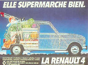 Publicité pour la Renault 4
