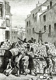 Gustave Brion, « Sur une barricade », illustration des Misérables de Victor Hugo, édition Hetzel , 1871