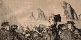 Honoré Daumier, Les gens de Justice, 1845-1846. Lithographie, 24,6 x 19,2. BnF
