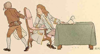 Louis-Maurice Boutet de Monvel, « Le Savetier et le Financier », Fables choisies pour les enfants et illustrées, 1888