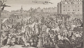 Nicolas Guérard, Le Pont-Neuf vu du côté de la rue Dauphine, début du XVIIème siècle. Estampe, BnF