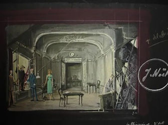 Jacques Noël : le décor de l'acte III. Mise en scène de Jean-Louis Barrault, 1960. Théâtre de l'Odéon