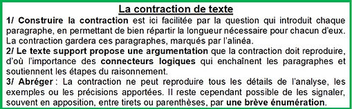 La contraction de texte