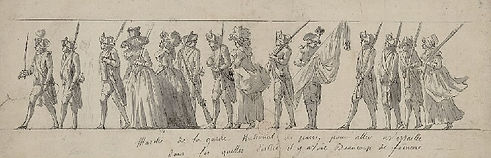 La marche sur Versailles, les 5 et 6 octobre 1789. Gravure, BnF