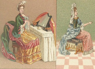 L. Lhanta, La nécessité de plaire, 1888. Lithographie in Le Costume historique : cinq cents planches. BnF