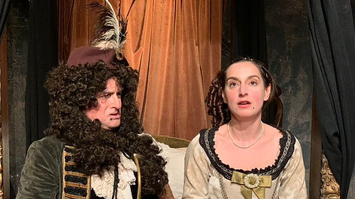 Pour persuader Turcaret. Mise en scène de Michel Mourtérot. Troupe du Théâtre des Loges, 2021