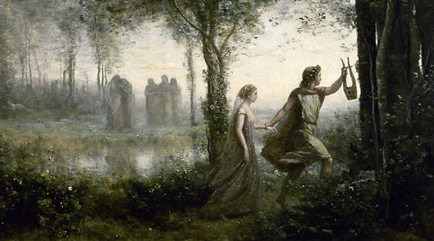 Jean-Baptiste Camille Corot (1796-1875), Orphée ramenant Eurydice des enfers, 1861, huile sur toile, 112 x 137. Musée des Beaux-Arts, Houston
