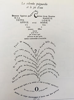 Apollinaire, "La colombe poignardée et le jet d'eau", Calligrammes, 1918