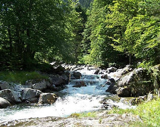 Une rivière tumultueuse