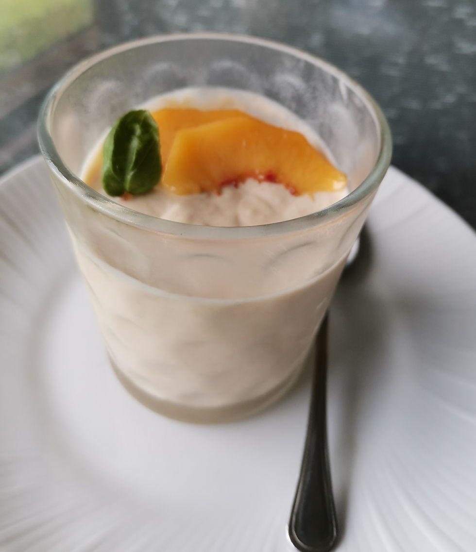 Mousse veloce di pesche senza glutine