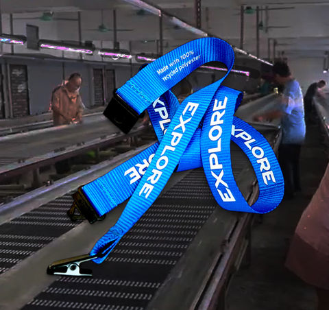 custom printed lanyard, sublimated lanyard, full color printing lanyard, heat transfer lanyard, printed lanyard, screen printed lanyard, polyester lanyard, recycled material lanyard, recycle lanyard