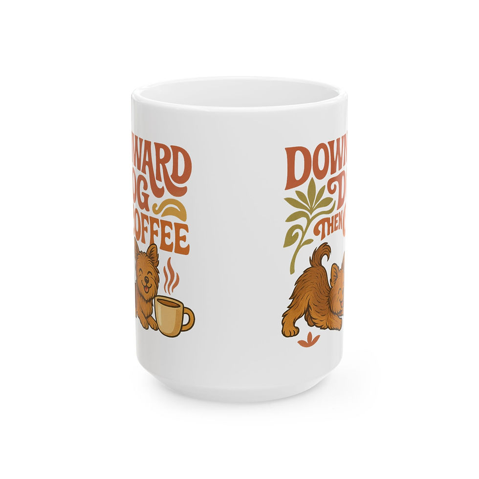 Thumbnail: Downward Dog Then Coffee Mug, Funny Yoga Dog Lover Gift