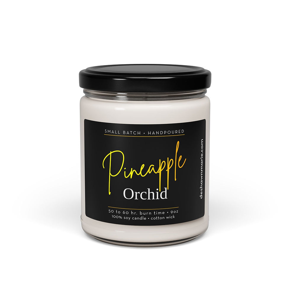 Pineapple+Sea Salt+ Orchid  9oz Vegan Soy Candle