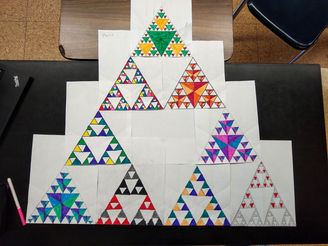 Sierpinski Triangles from Math this week!