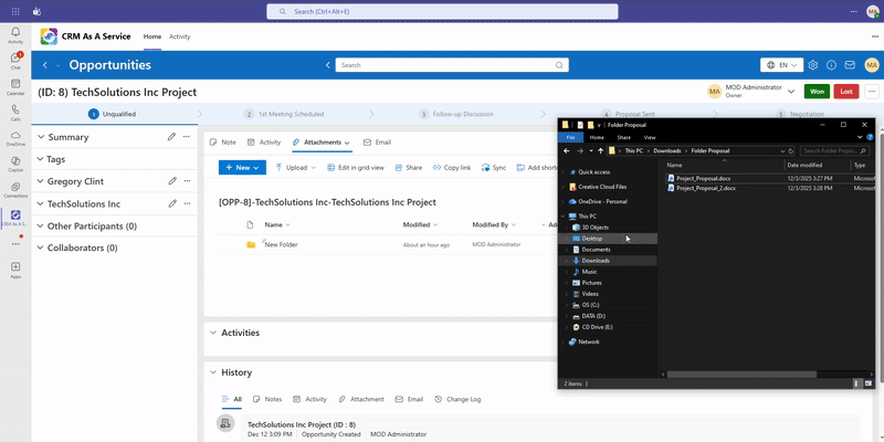 Edit OneDrive Documents in Microsoft Teams CRM