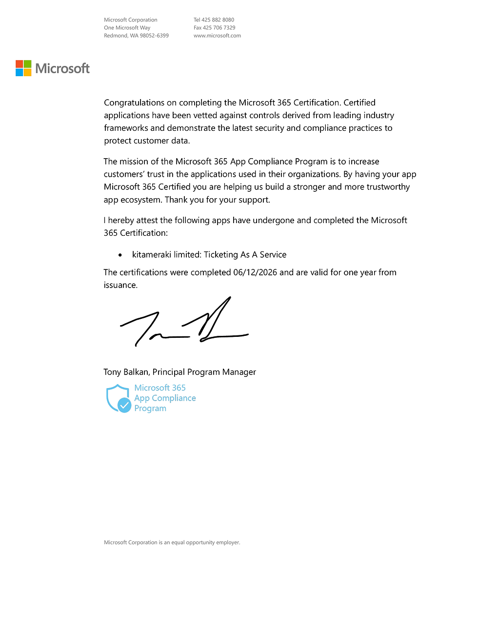 Certification Microsoft 365