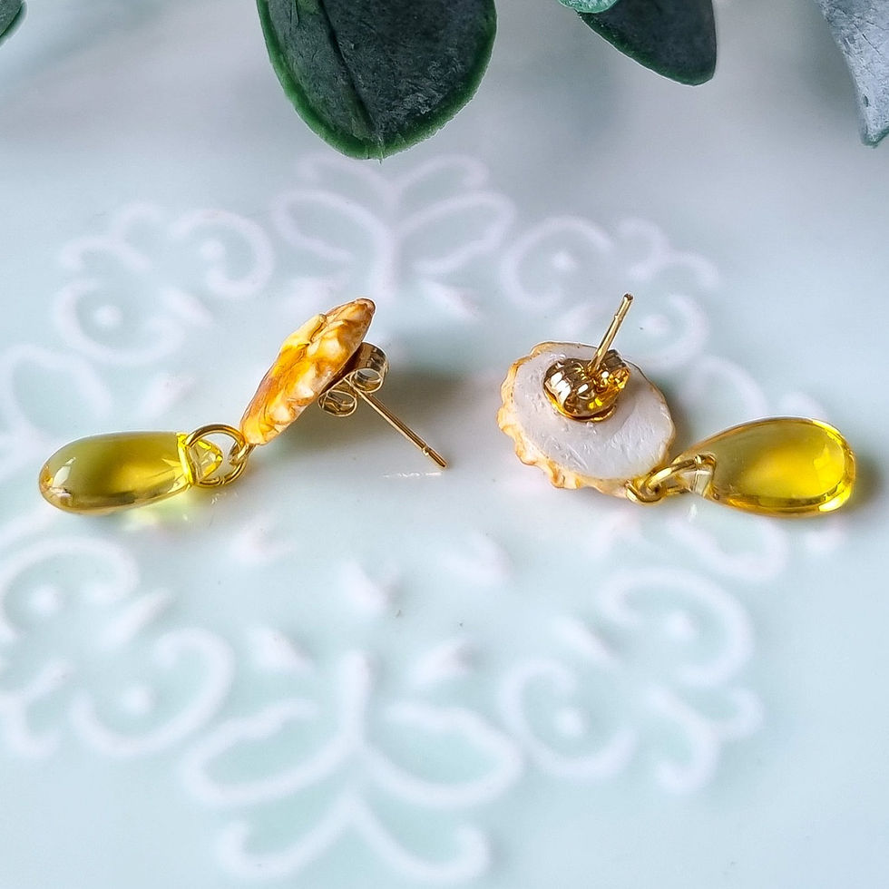 Thumbnail: Honey Butter Waffle Dangling Earrings