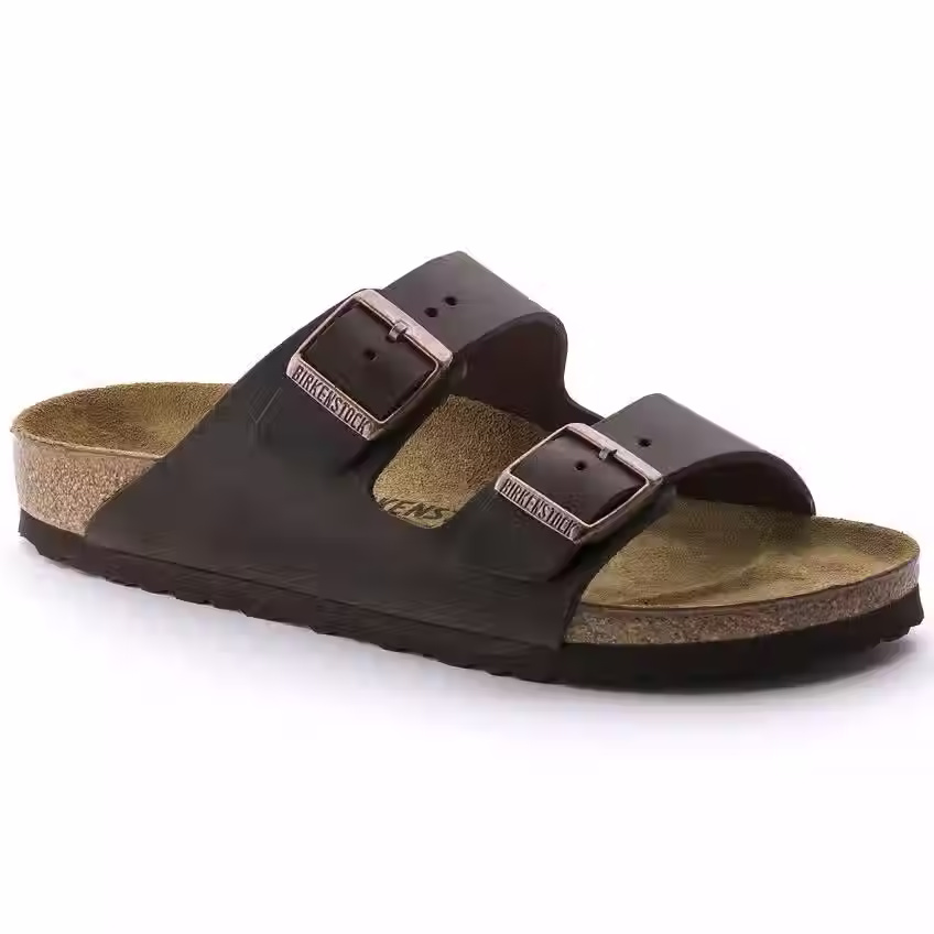 Birkenstock Unisex Habana Oiled Leather Arizona Slip-On Sandals - 5253