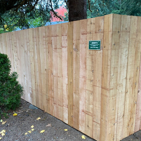 Solid Cedar Fence